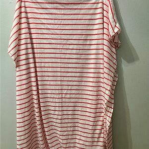 Steve Madden Red and White Striped Extra Wide Infinity scarf, NWT